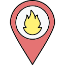 lugar del incendio icon