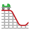 montaña rusa icon