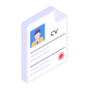 currículum vitae y cv icon