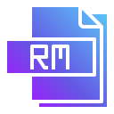 formato de archivo rm icon