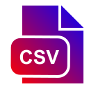 formato de archivo csv icon