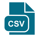 formato de archivo csv icon