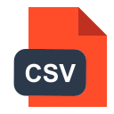 formato de archivo csv icon