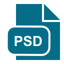 extensión psd icon