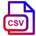 formato de archivo csv icon