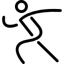 caminante o corredor sportive stick man icon