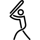 jugador de béisbol, juego, stick man 