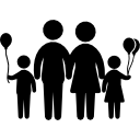 familia con globos 