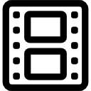 tira de película de cine de contorno de dos fotogramas 