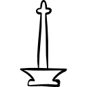 esquema dibujado a mano cruz religiosa 