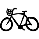 bicicleta de transporte ecológico dibujado a mano. 