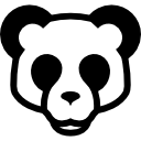 frente de cara de oso panda 