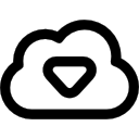 profilo della nuvola di download da internet icona
