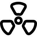 schema di avviso di radiazioni icona