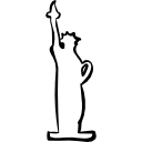 statua wolności ręcznie rysowane zarys ikona
