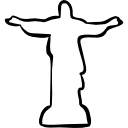 chrystus brazylia rzeźba ręcznie rysowane zarys ikona