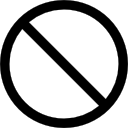 cartello circolare di divieto icona