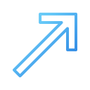 flecha diagonal icon