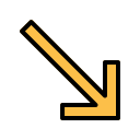 flecha diagonal icon