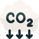 emisión de co2 icon