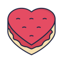 pastel de corazón icon