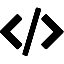 Programming code signs icon