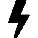 Lightning bolt filled shape icon