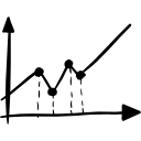 bosquejo gráfico de la línea de estadísticas comerciales 