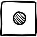 Rec with sketched button square icon