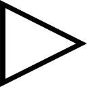 jugar contorno de triángulo de flecha derecha 