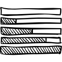 gráfico de estadísticas de porcentajes en barras horizontales 