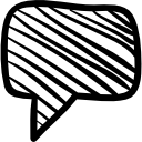 Speech bubble sketch icon