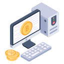 dinero digital icon