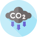 emisión de co2 icon