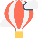 Hot air balloon icon