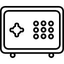 caja fuerte con sistema de doble contraseña icon