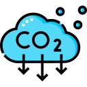 emisión de co2 icon