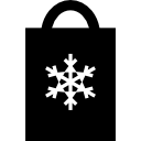 bolsa navideña con copo de nieve 