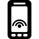 smartphone con señal wifi icon