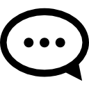 Chat bubbles with ellipsis - Free shapes icons