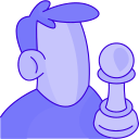 schaak speler icoon