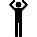 podstawowa postać z rękami do góry ikona