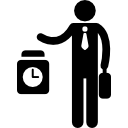 trabajador fichando icon