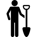 Силуэт с лопатой icon
