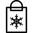 bolsa navideña con copo de nieve icon