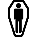 silhouette im sarg icon