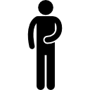 berührende bauch silhouette icon
