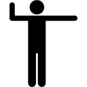 stretching silhouette icon