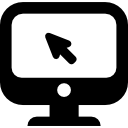 pantalla de computadora con flecha icon