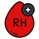 rh positivo en sangre icon